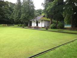 Landscape view of Bowling Club Pavillion and Edge of Green June 2016
